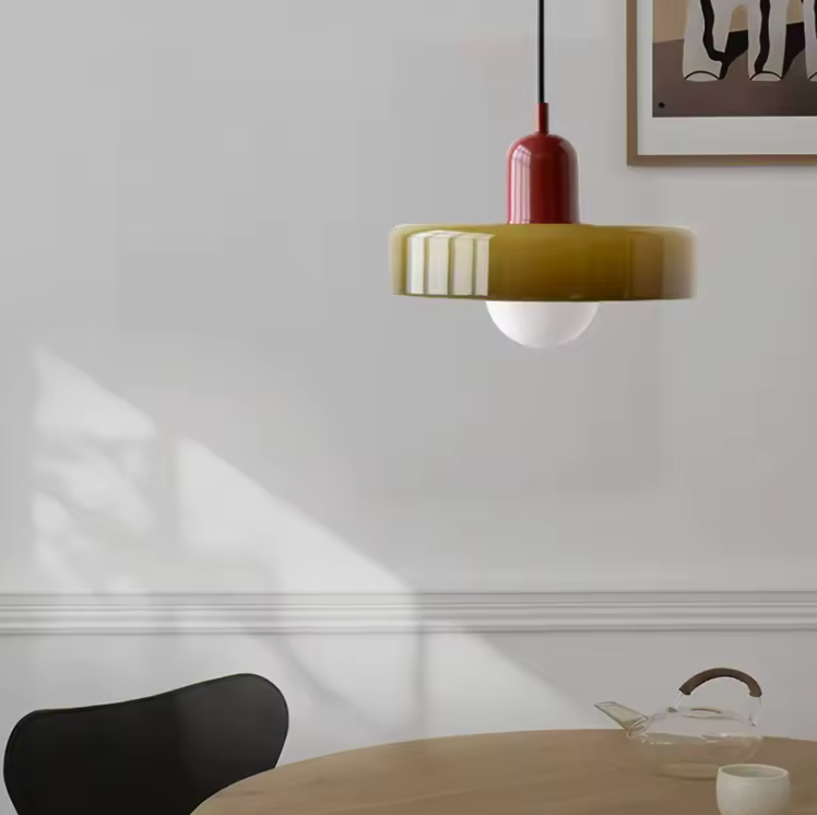 Bauhaus-Inspired Glass Pendant Light – Modern Kitchen Pendant Lighting for Island Pendant Lights