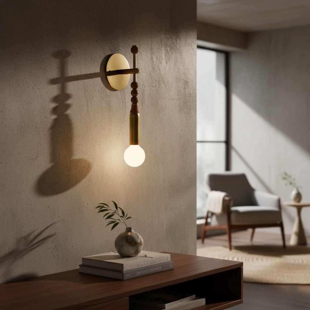 Toam Brass & Marble Wall Lamp
