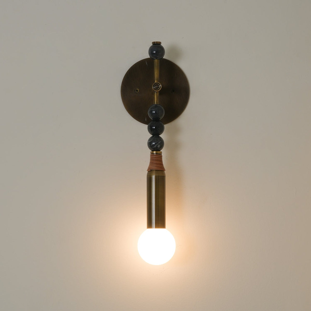 Toam Brass & Marble Wall Lamp