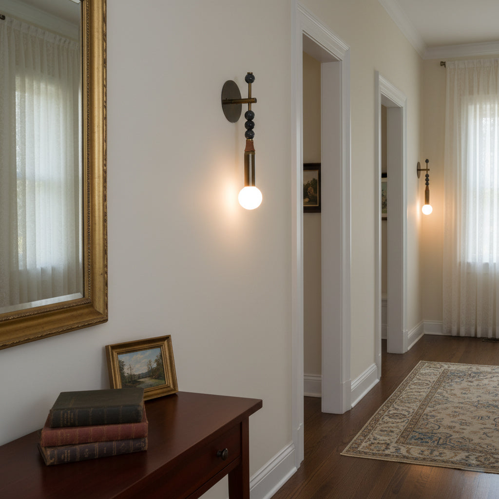 Toam Brass & Marble Wall Lamp