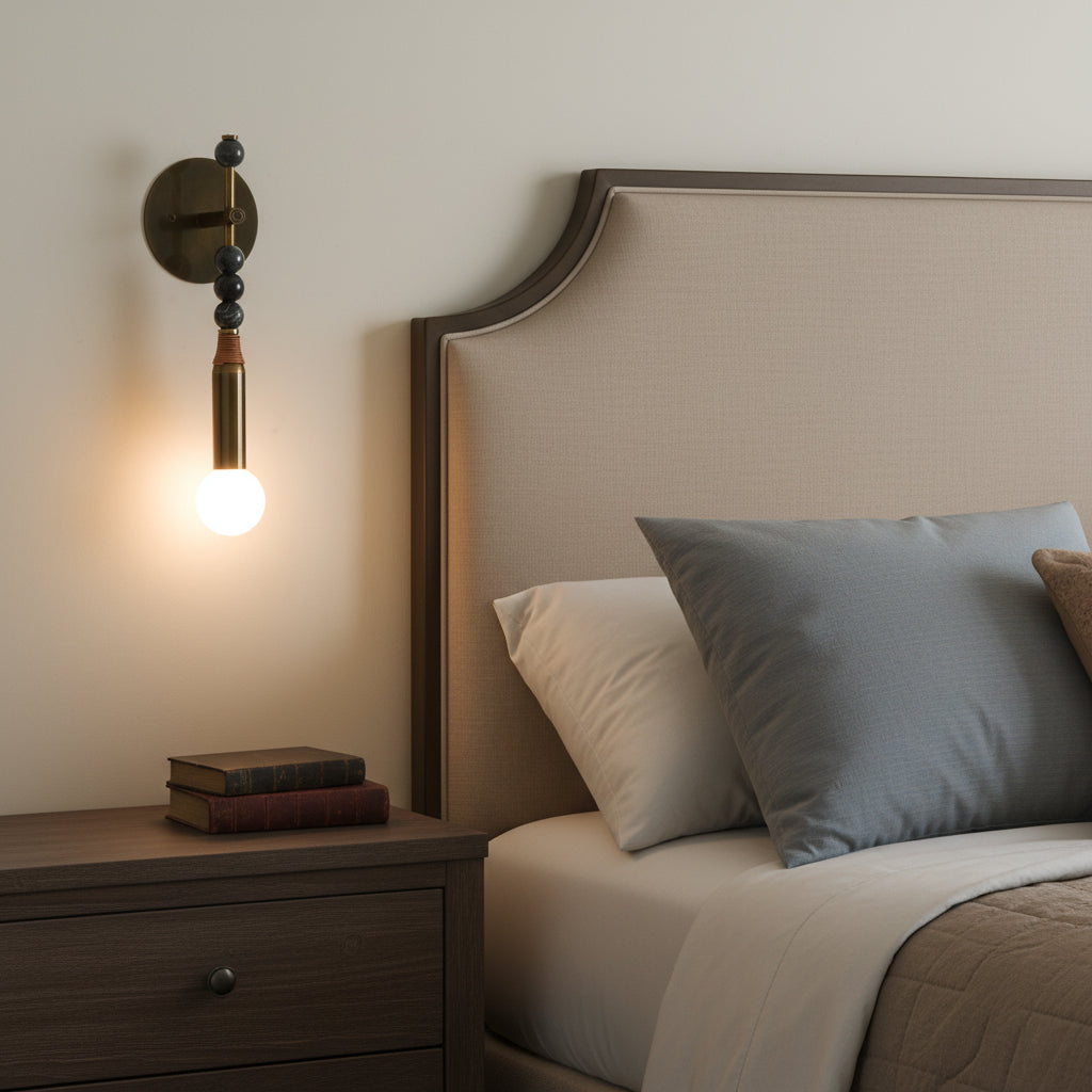 Toam Brass & Marble Wall Lamp