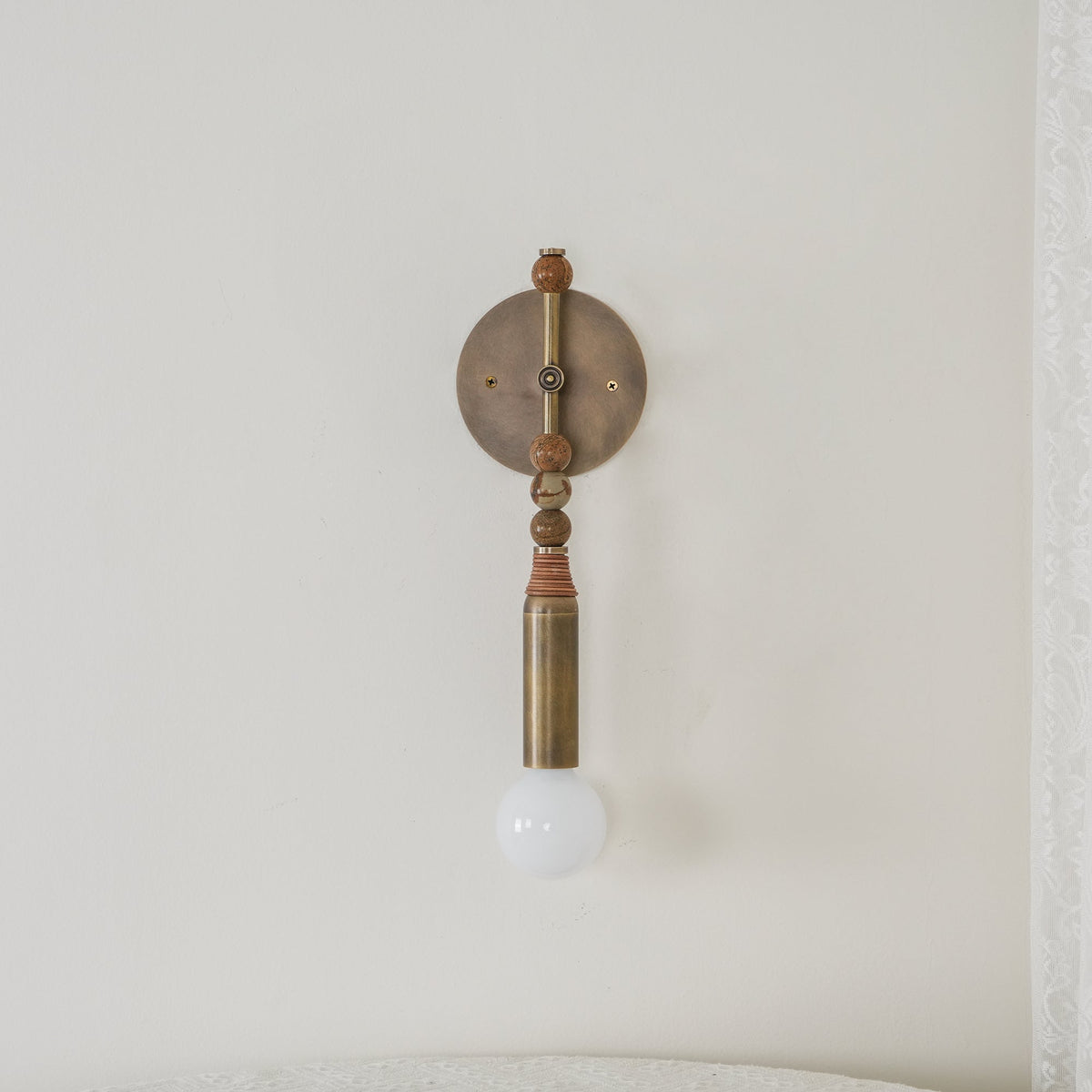 Toam Brass & Marble Wall Lamp