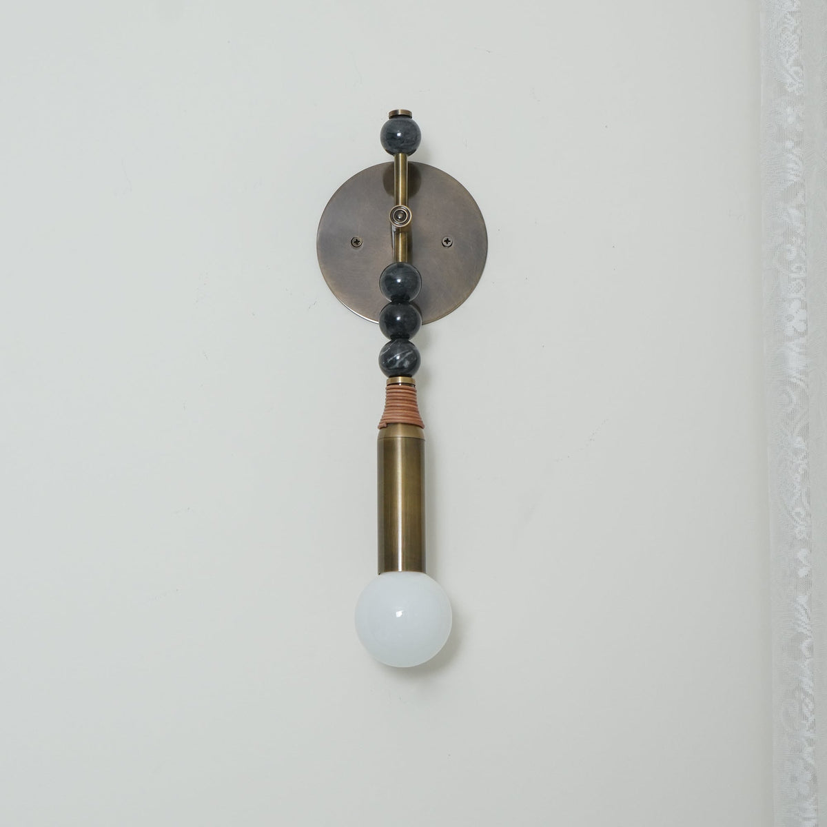 Toam Brass & Marble Wall Lamp