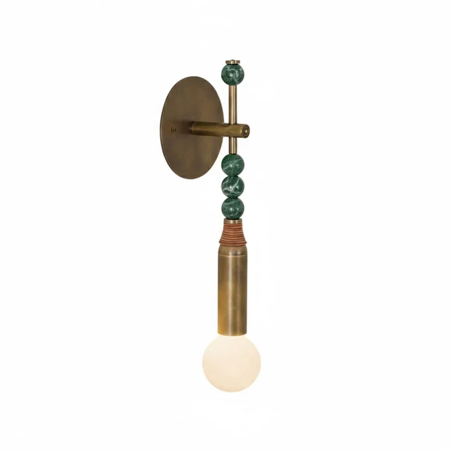 Toam Brass & Marble Wall Lamp