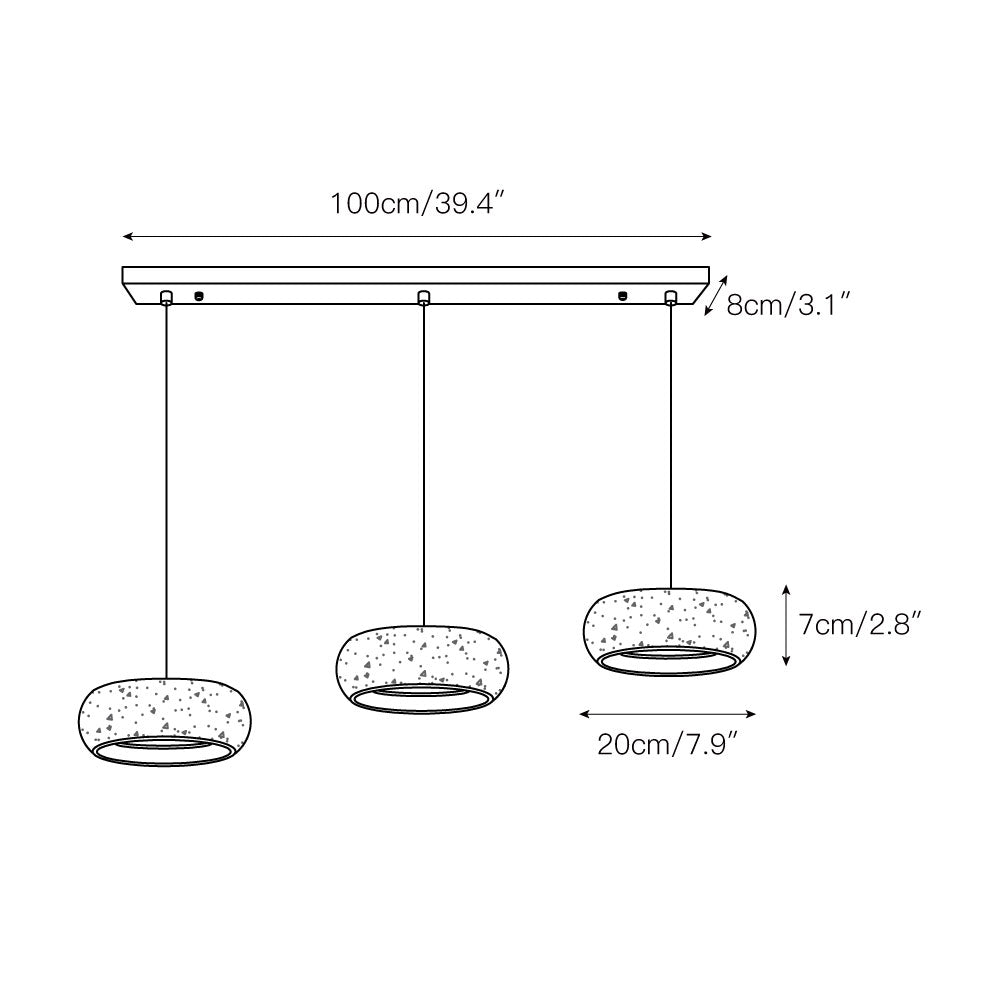Travertine Drum Pendant Light
