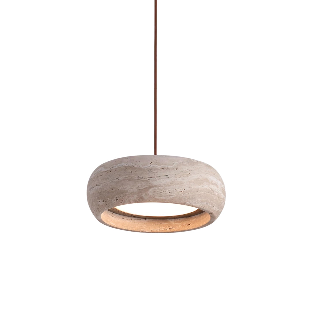 Travertine Drum Pendant Light