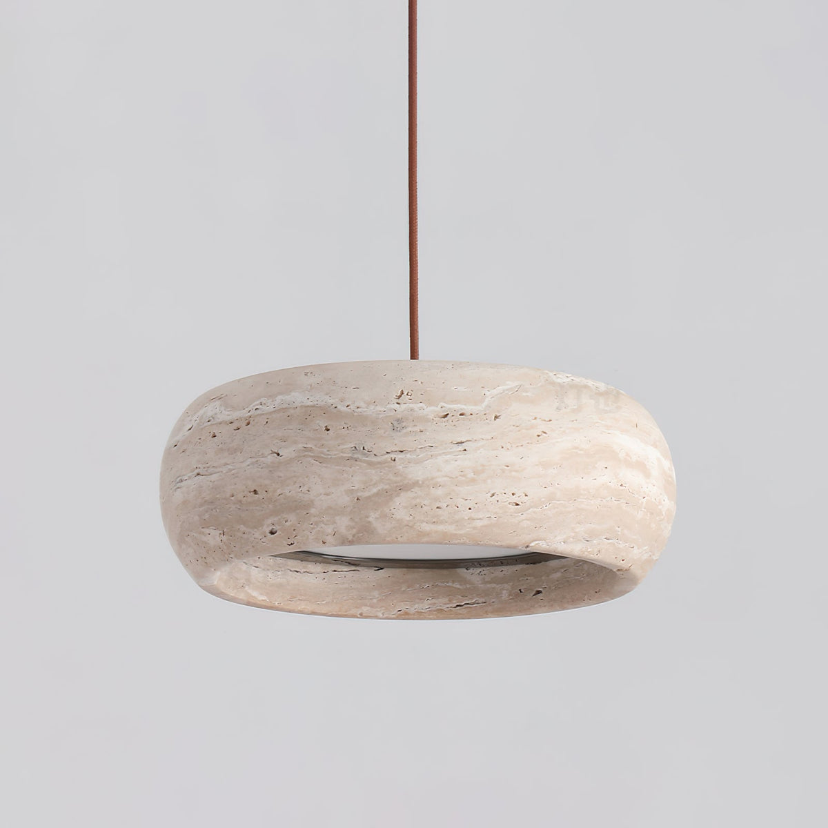 Travertine Drum Pendant Light
