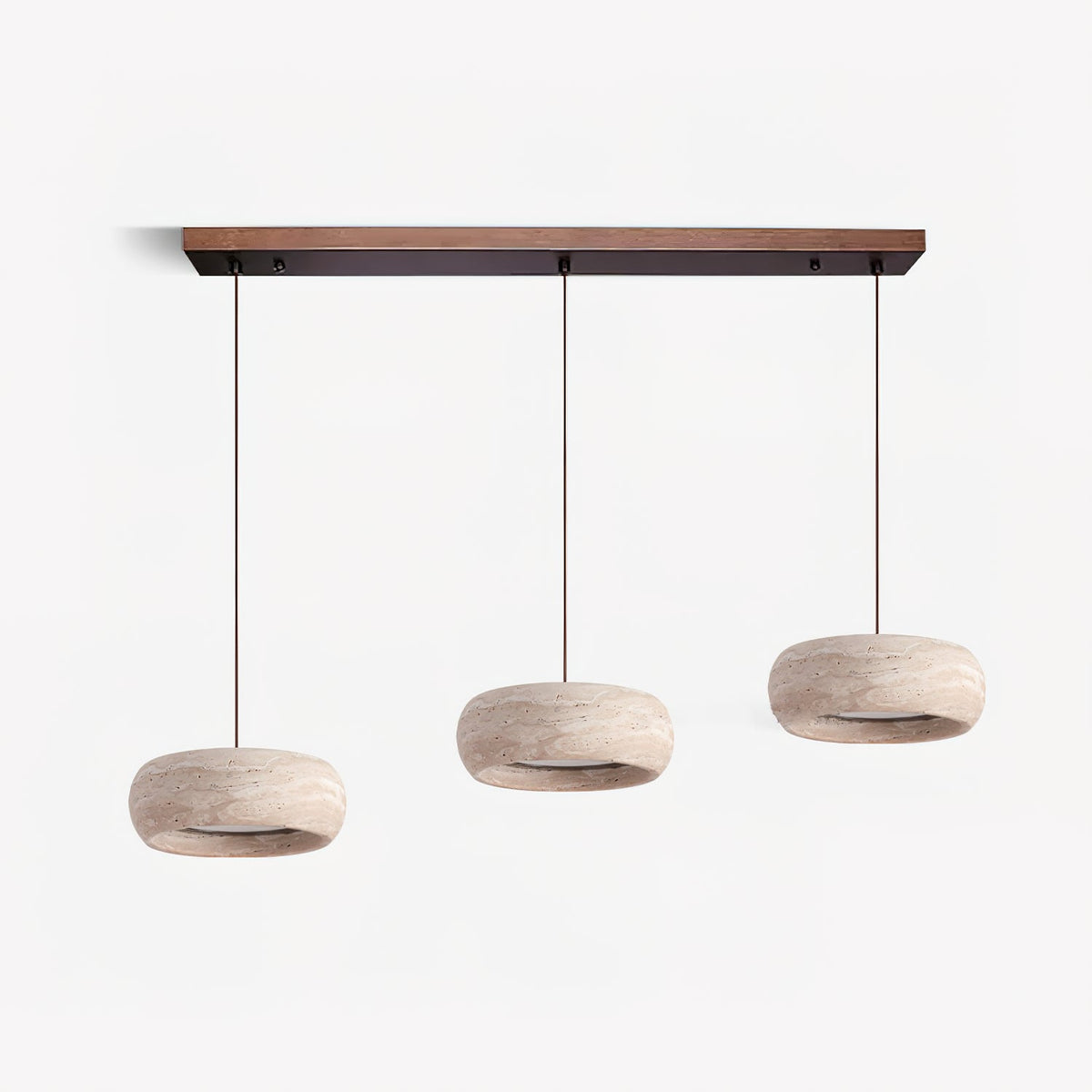 Travertine Drum Pendant Light