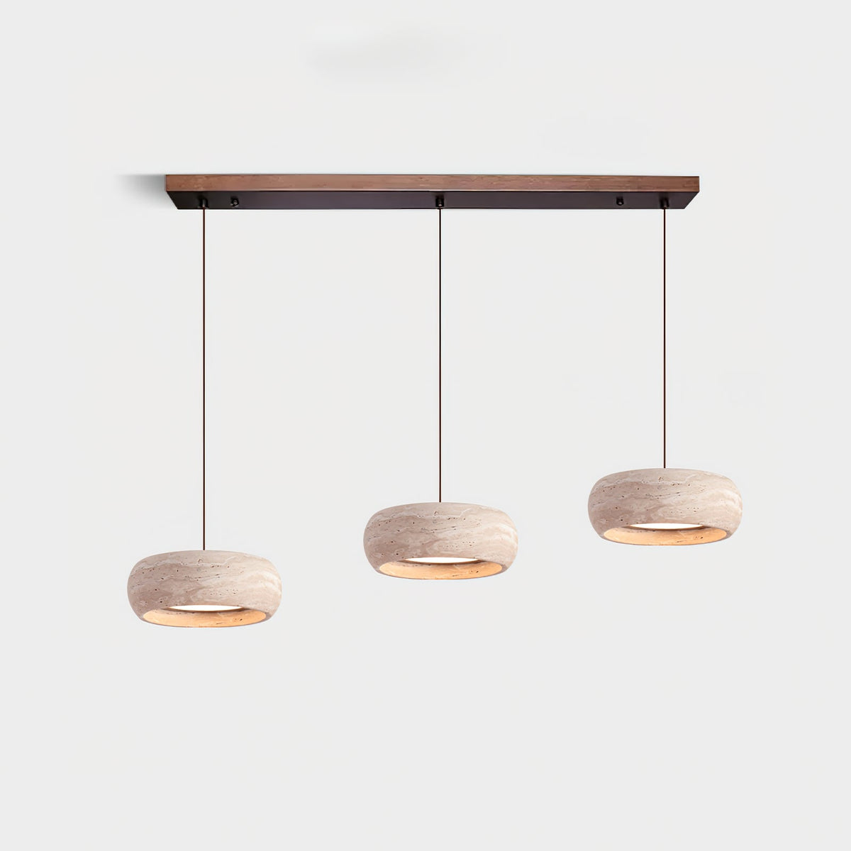 Travertine Drum Pendant Light