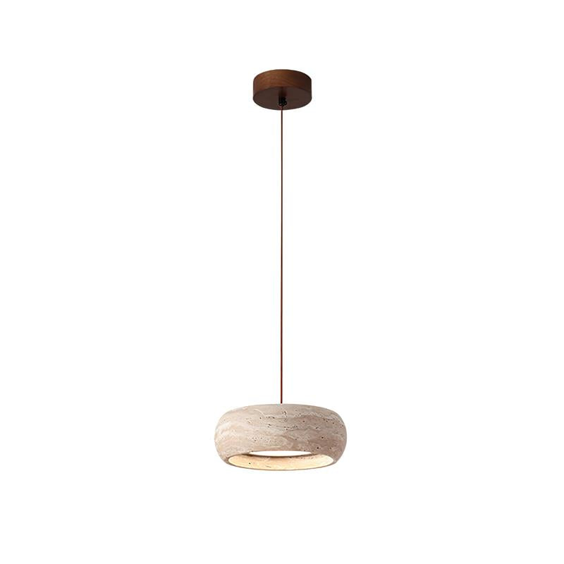 Travertine Drum Pendant Light