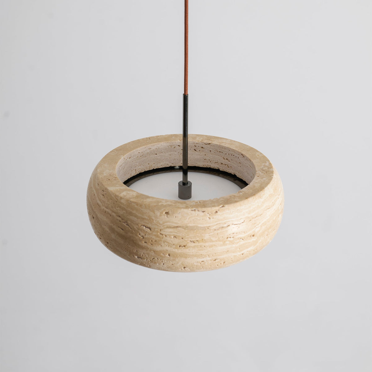 Travertine Drum Pendant Light