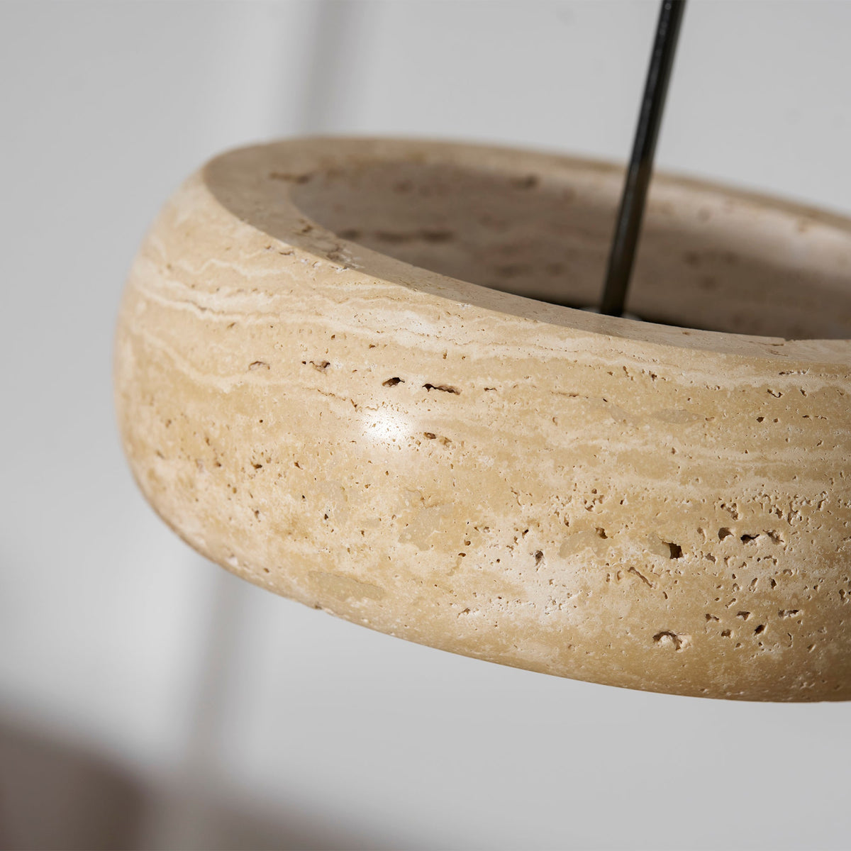 Travertine Drum Pendant Light