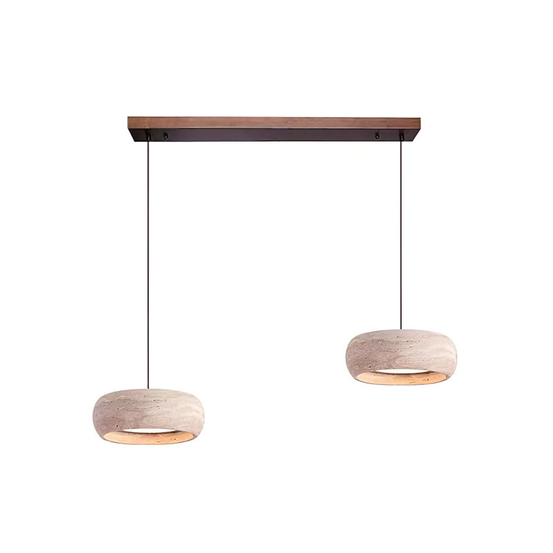 Travertine Drum Pendant Light