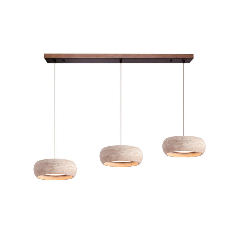 Travertine Drum Pendant Light