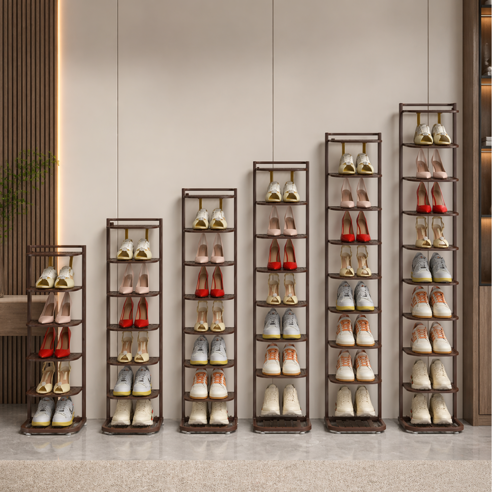 Minimalist Iron Shoe Rack - 5 to 10-Tier Space-Saving Shoe Organizer Shoe Storage