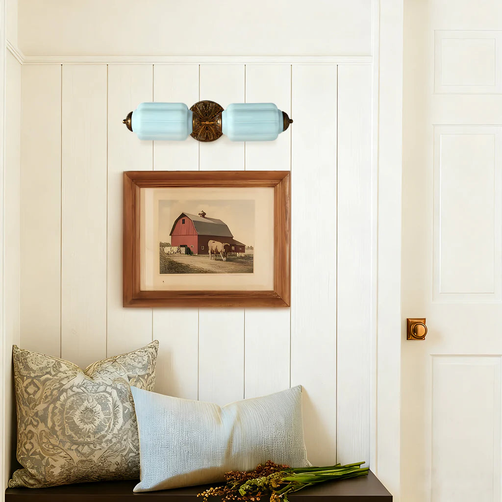 Eloise 2-Light Milk Glass Vanity Light