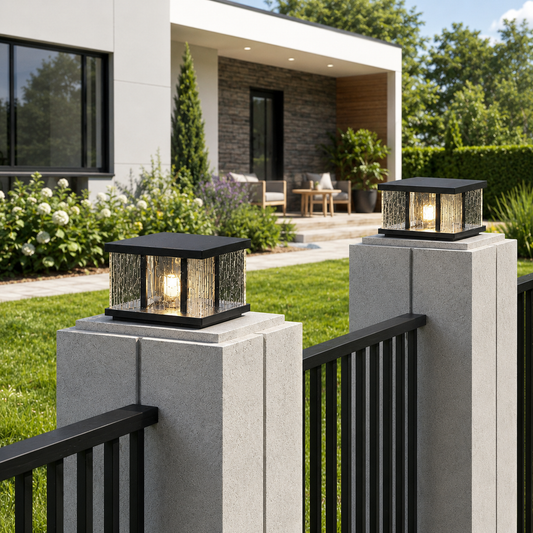 Modern Outdoor Pillar Light - Waterproof Aluminum Pillar Lamp for Pathways Outdoor Lighting