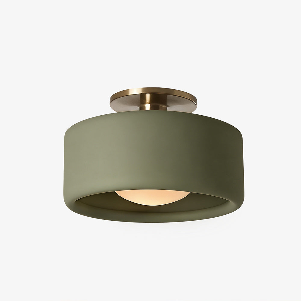 Porcelain Semi Flush Mount Ceiling Light
