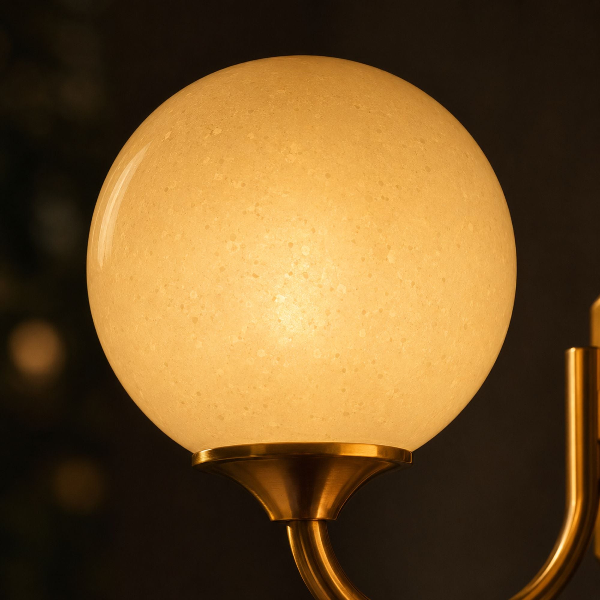 Marshmallow Chandelier — living space context detail