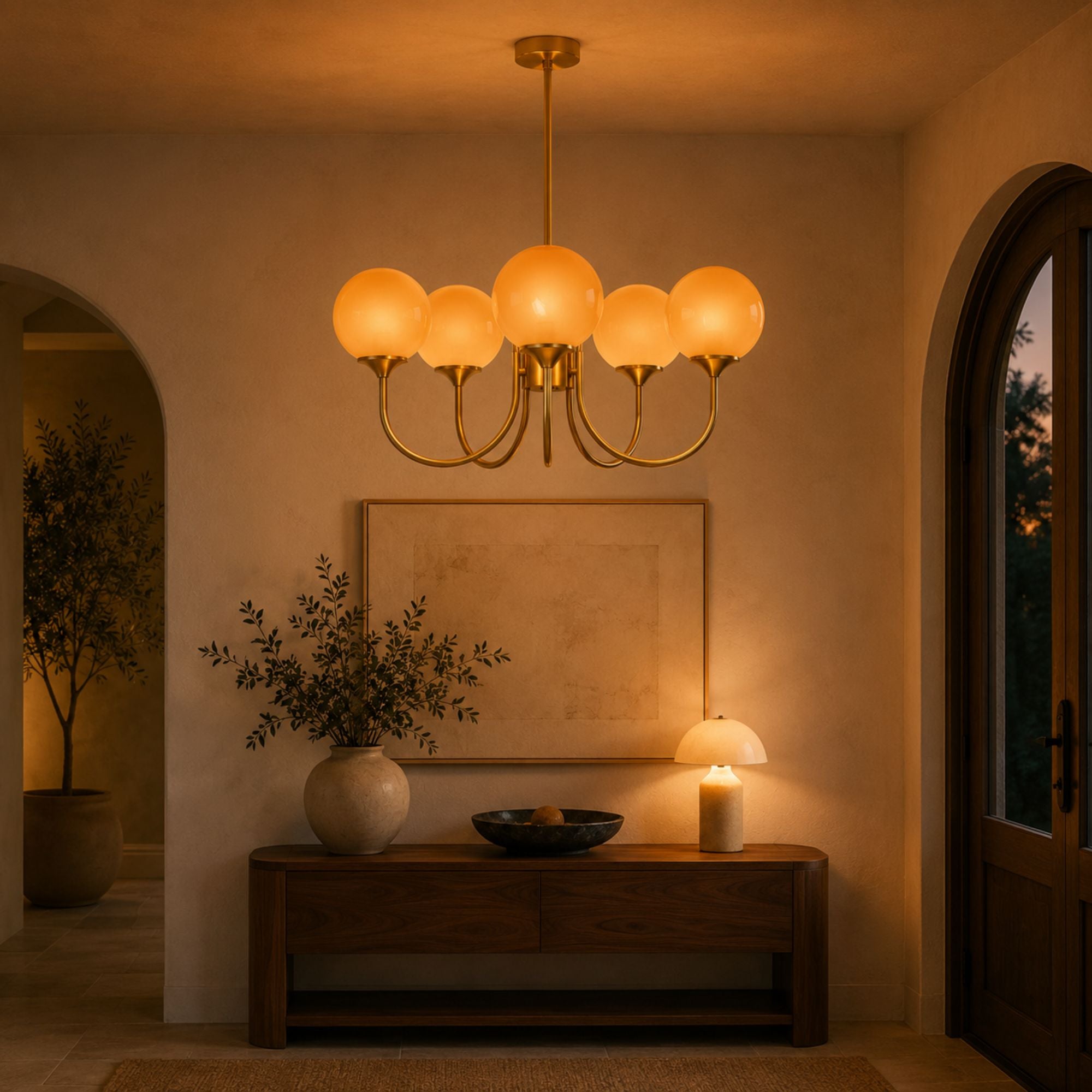 Marshmallow Chandelier — lifestyle room detail