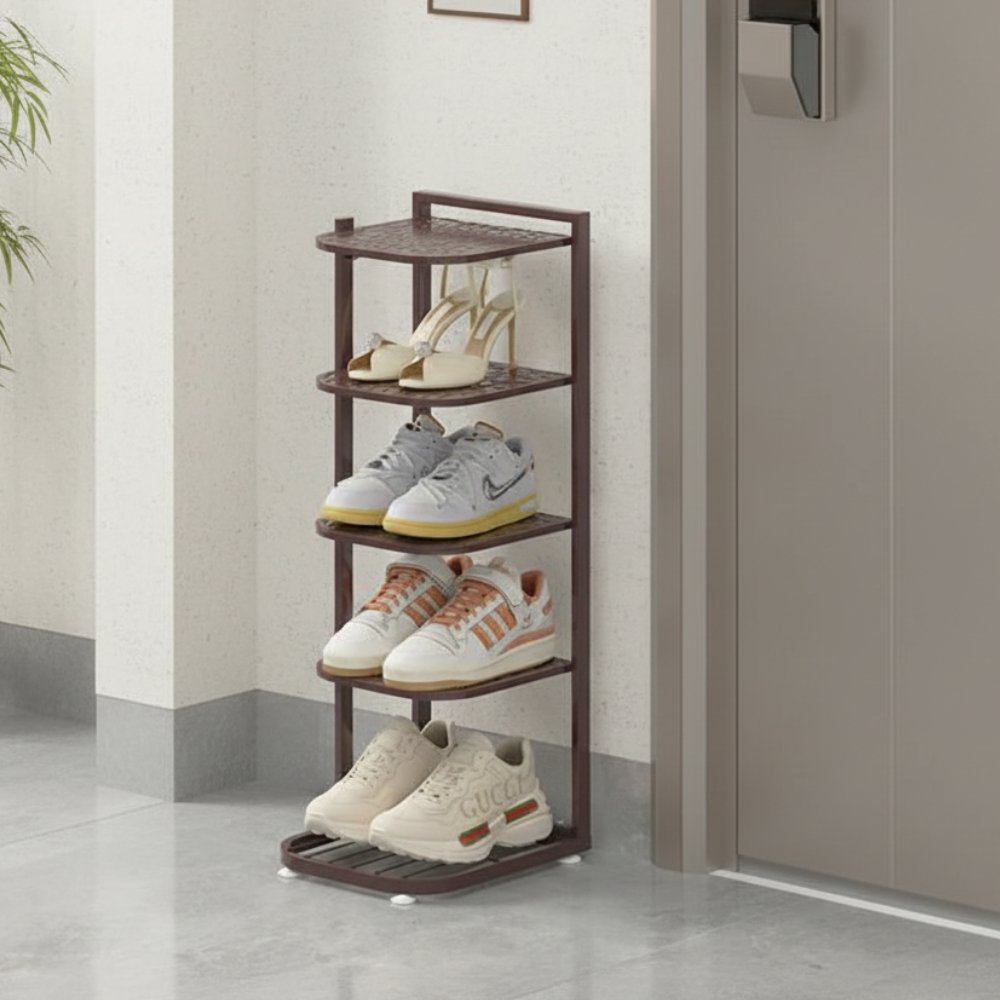 Minimalist Iron Shoe Rack - 5 to 10-Tier Space-Saving Shoe Organizer Shoe Storage