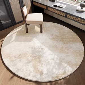 Veloria Luxury Round Cream Area Rug | Soft Plush Carpet for Living Room or Bedroom Round Area Rugs