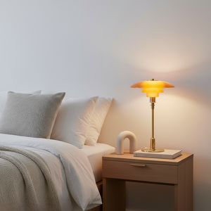Scandinavian Style Glass Table Lamp - Minimalist LED Bedside & Desk Lighting Table Lamp