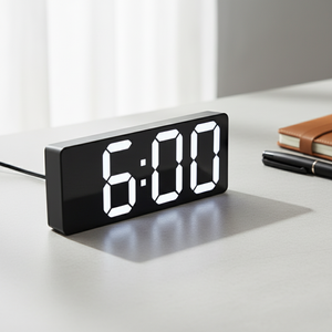 NovaClock - Digital Alarm Clock with LED Time & Temperature Display for Bedroom Alarm Clocks