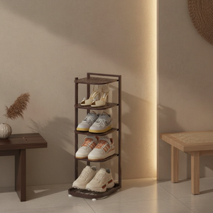 Minimalist Iron Shoe Rack - 5 to 10-Tier Space-Saving Shoe Organizer Shoe Storage