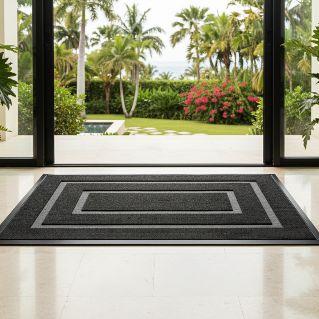 TerraMat - Non-Slip Curved Thread Outdoor Doormat for Entryways & Patios Door Mats