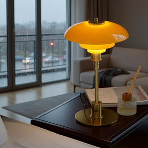 Scandinavian Style Glass Table Lamp - Minimalist LED Bedside & Desk Lighting Table Lamp