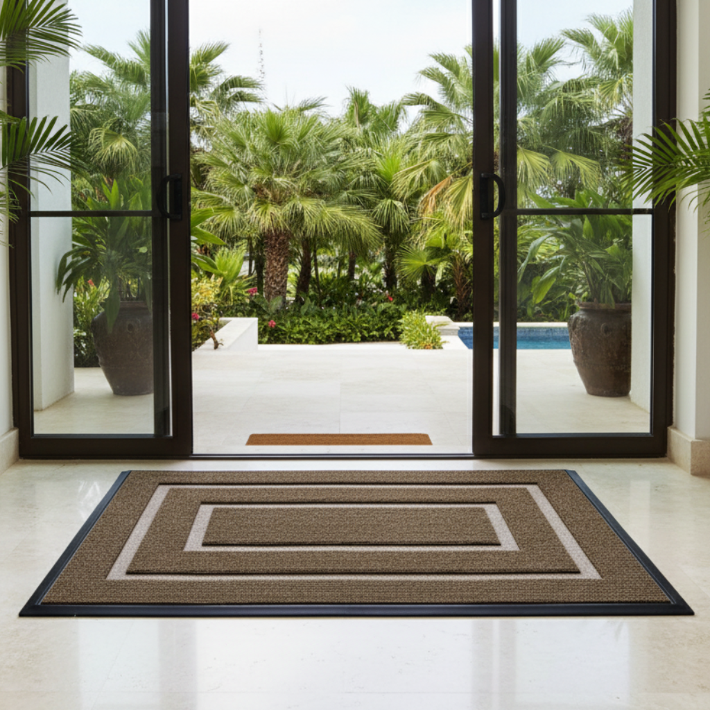 TerraMat - Non-Slip Curved Thread Outdoor Doormat for Entryways & Patios Door Mats