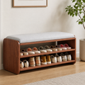 Rounded Entryway Shoe Bench