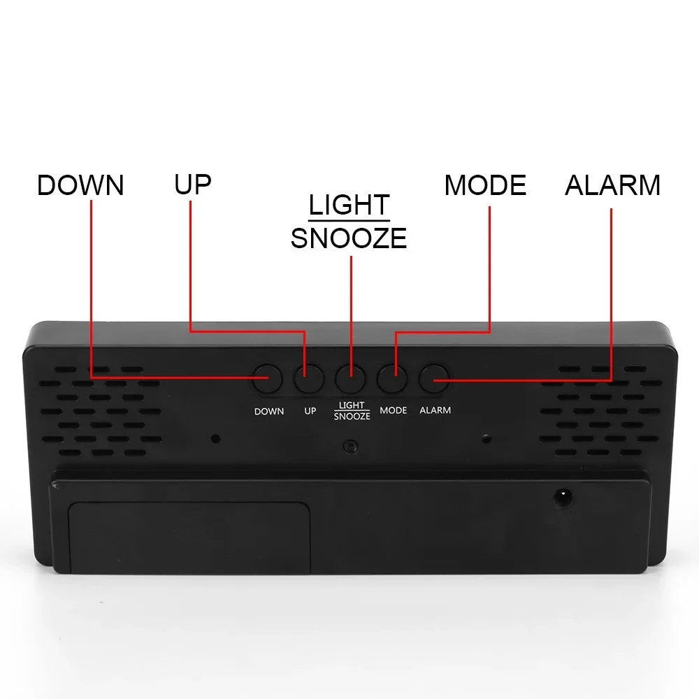 NovaClock - Digital Alarm Clock with LED Time & Temperature Display for Bedroom Alarm Clocks
