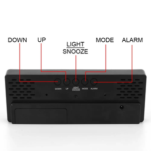 NovaClock - Digital Alarm Clock with LED Time & Temperature Display for Bedroom Alarm Clocks