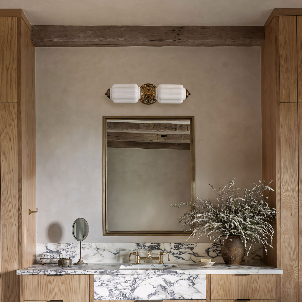 Eloise 2-Light Milk Glass Vanity Light
