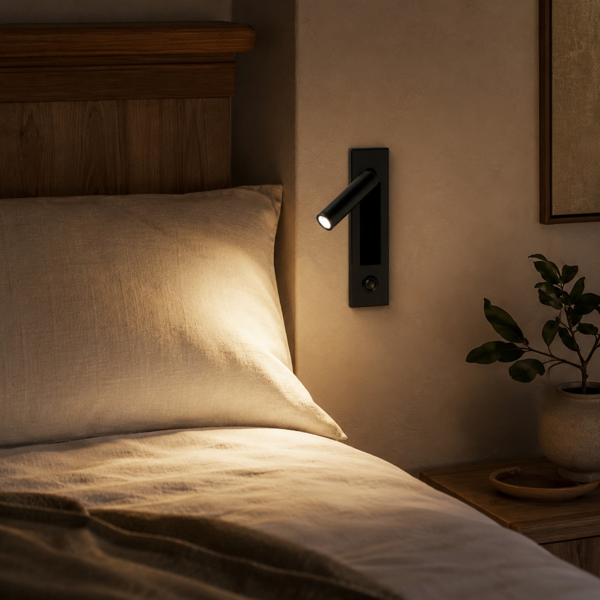 Embedded Bedside Sconce Folding Reading Light