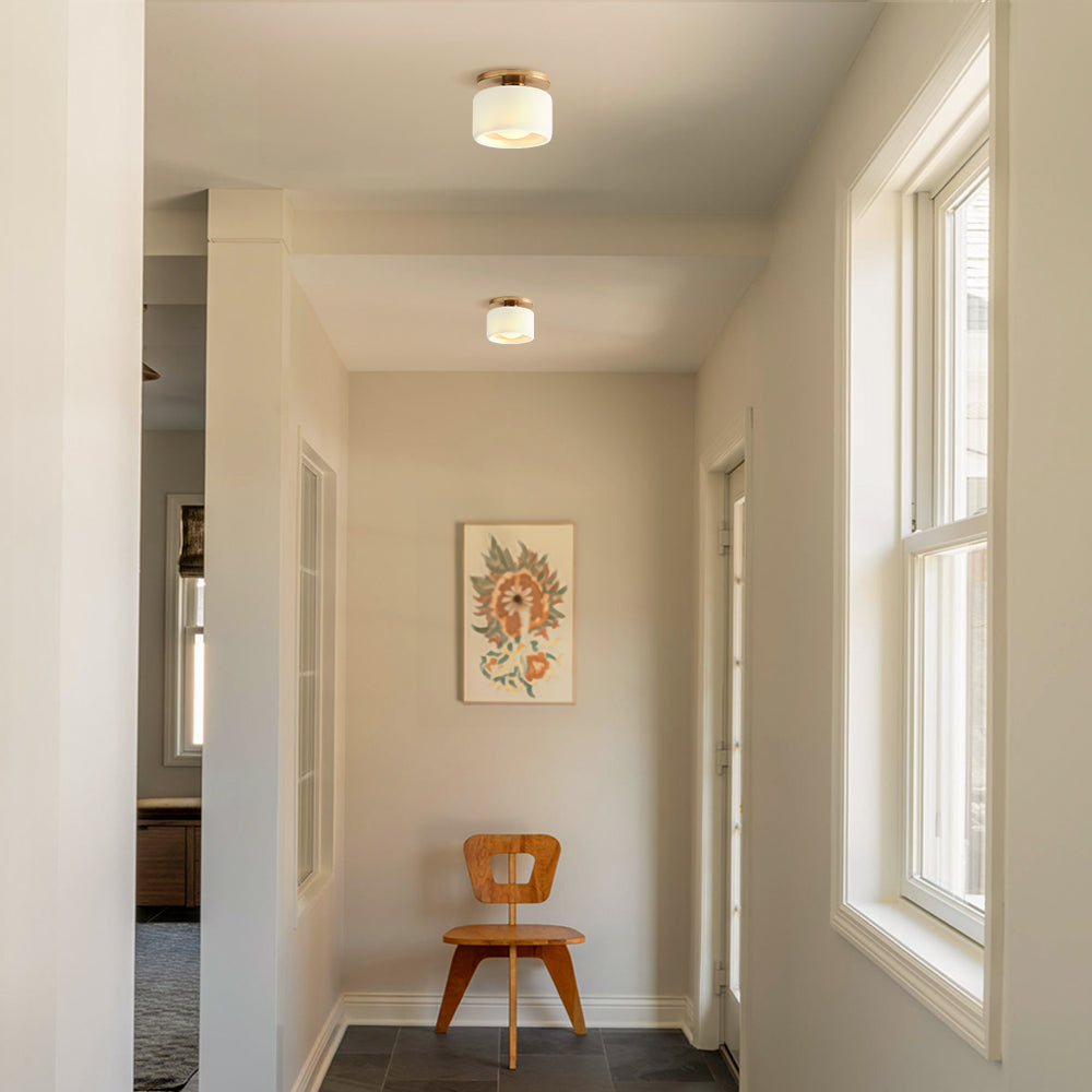 Porcelain Semi Flush Mount Ceiling Light