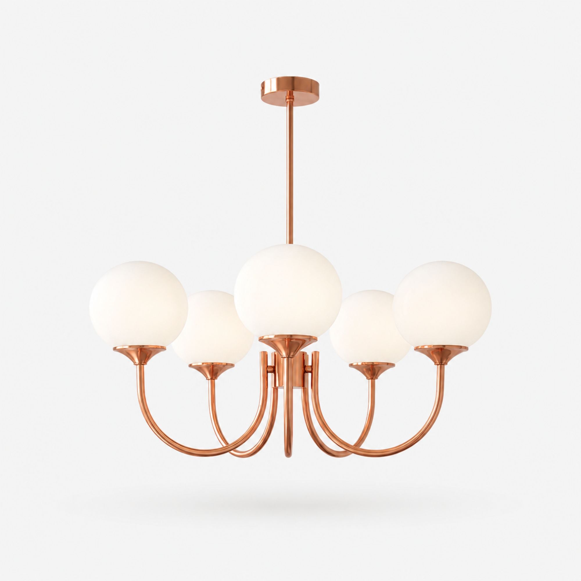 Marshmallow Hand-Sprayed Glass Globe Chandelier