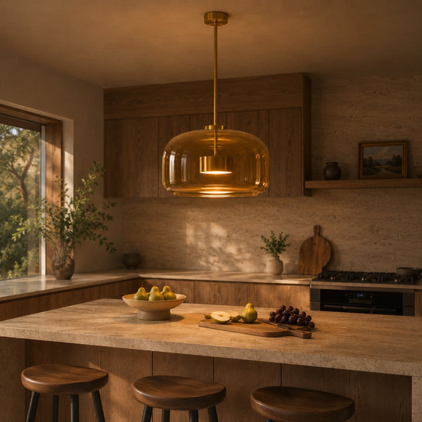 Over a kitchen island