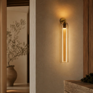 Art Glass Sconce Cylinder Wall Light