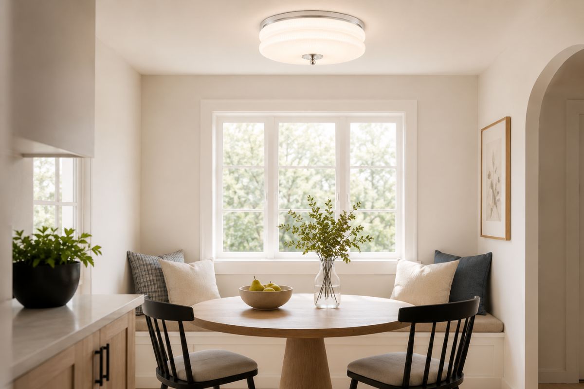 Over a breakfast nook