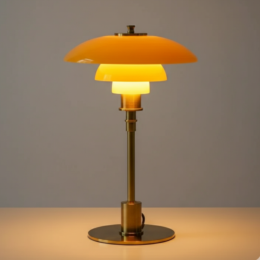 Scandinavian Style Glass Table Lamp - Minimalist LED Bedside & Desk Lighting Table Lamp