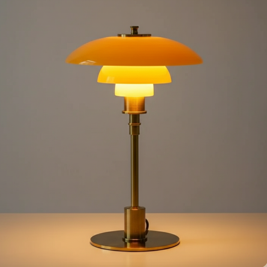 Scandinavian Style Glass Table Lamp - Minimalist LED Bedside & Desk Lighting Table Lamp