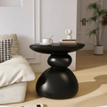 Vespera Round Stone-Effect Side Table