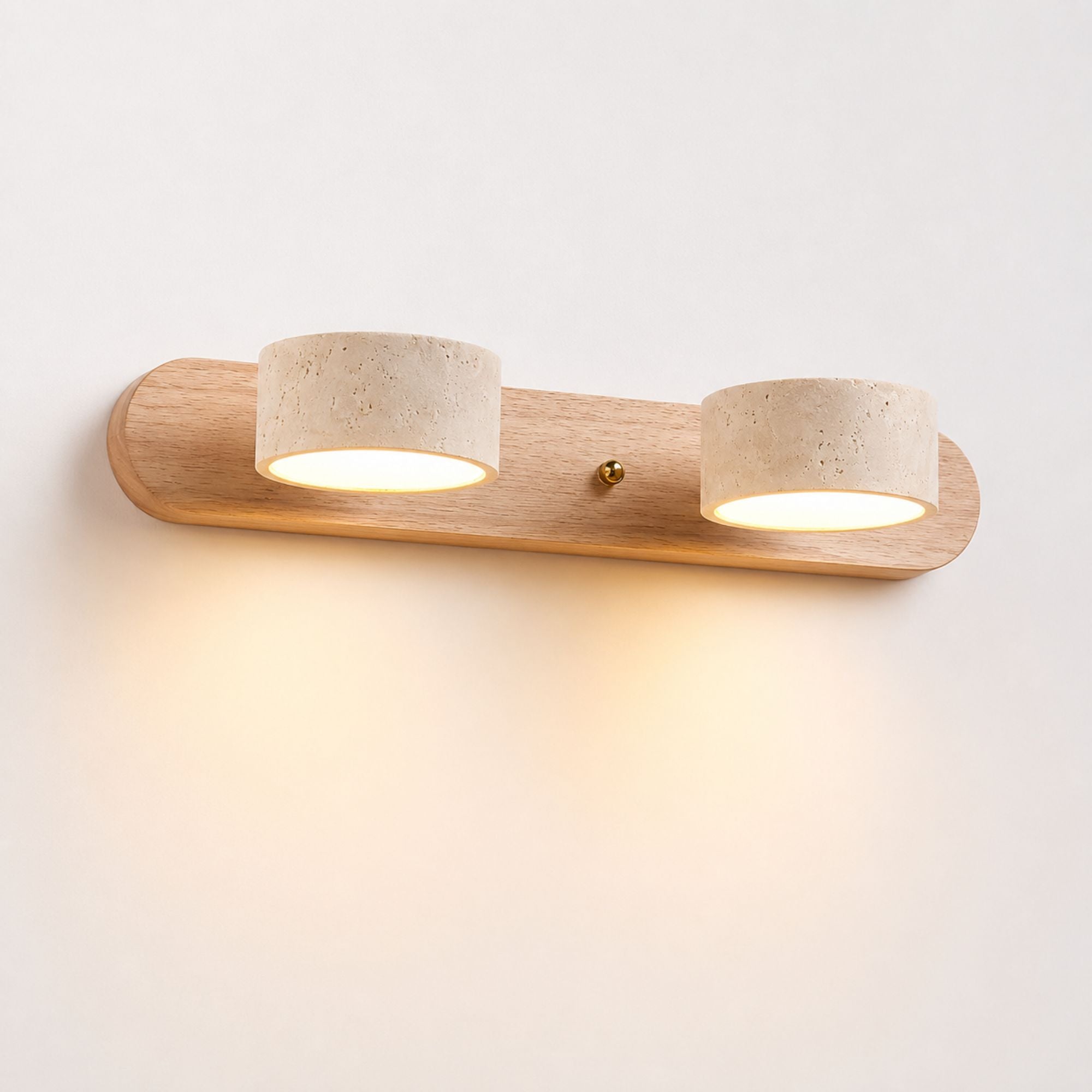 Travertine Duo Natural Stone LED Wall Light