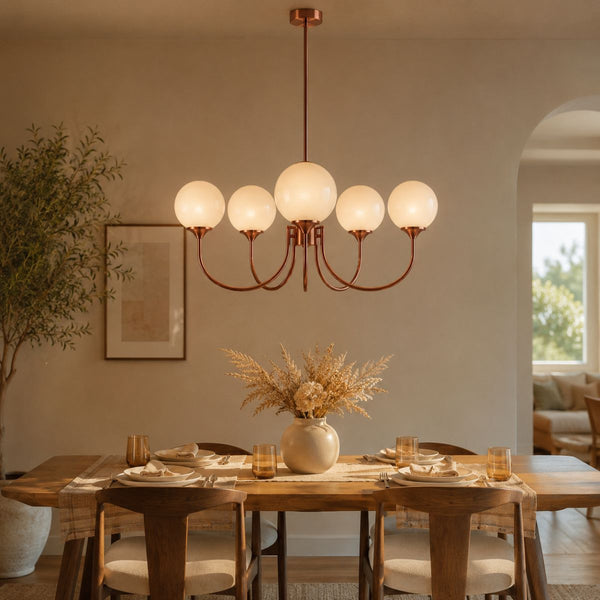 Over a dining table