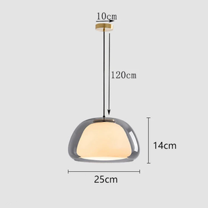 Modern Glass Pendant Light - Adjustable Dome Design for Kitchen Island Ceiling Light