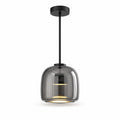 Orbe Hand-Blown Glass Pendant Light — Dimmable, 2 Sizes, Smoke or Amber Glass