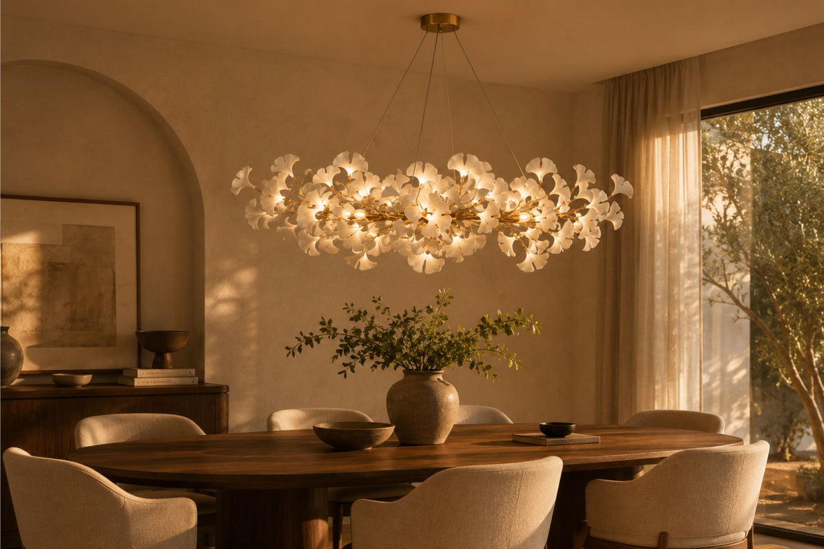 Over a dining table